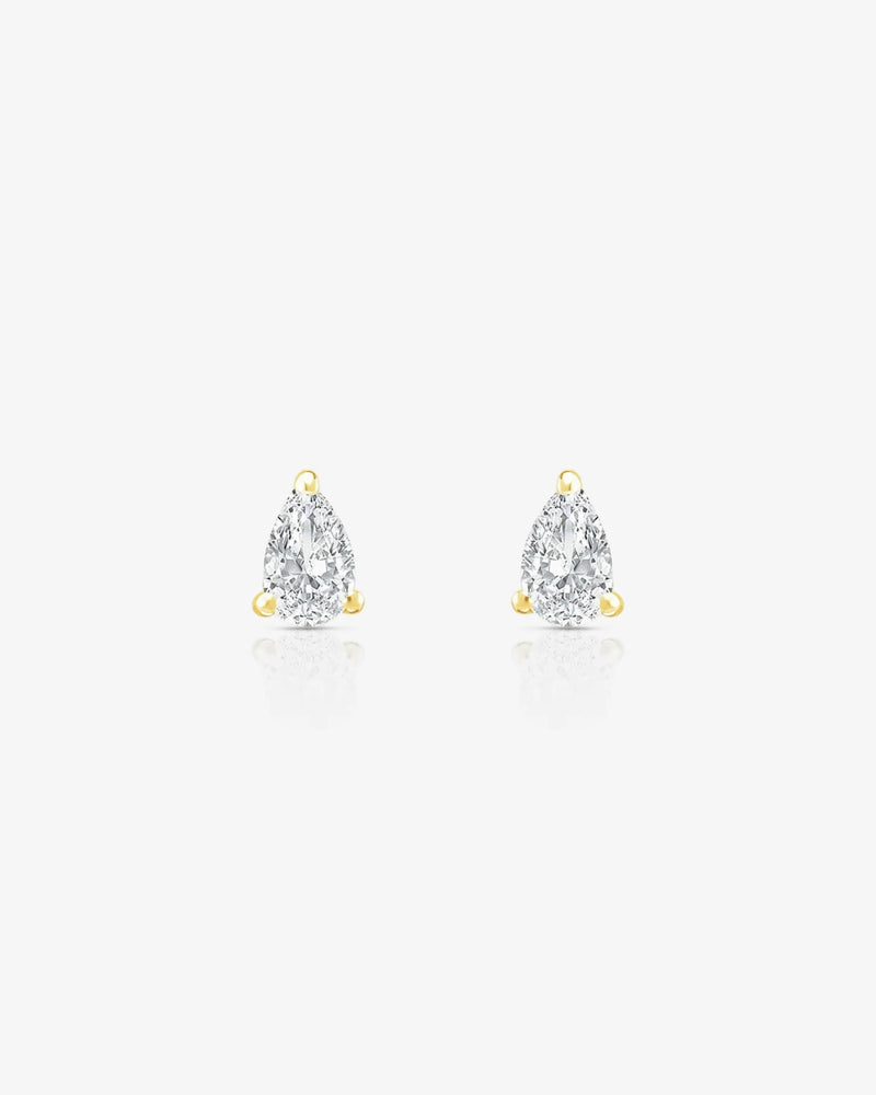 Pear Diamond Stud