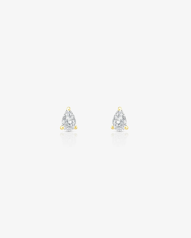 Mini Pear Diamond Stud