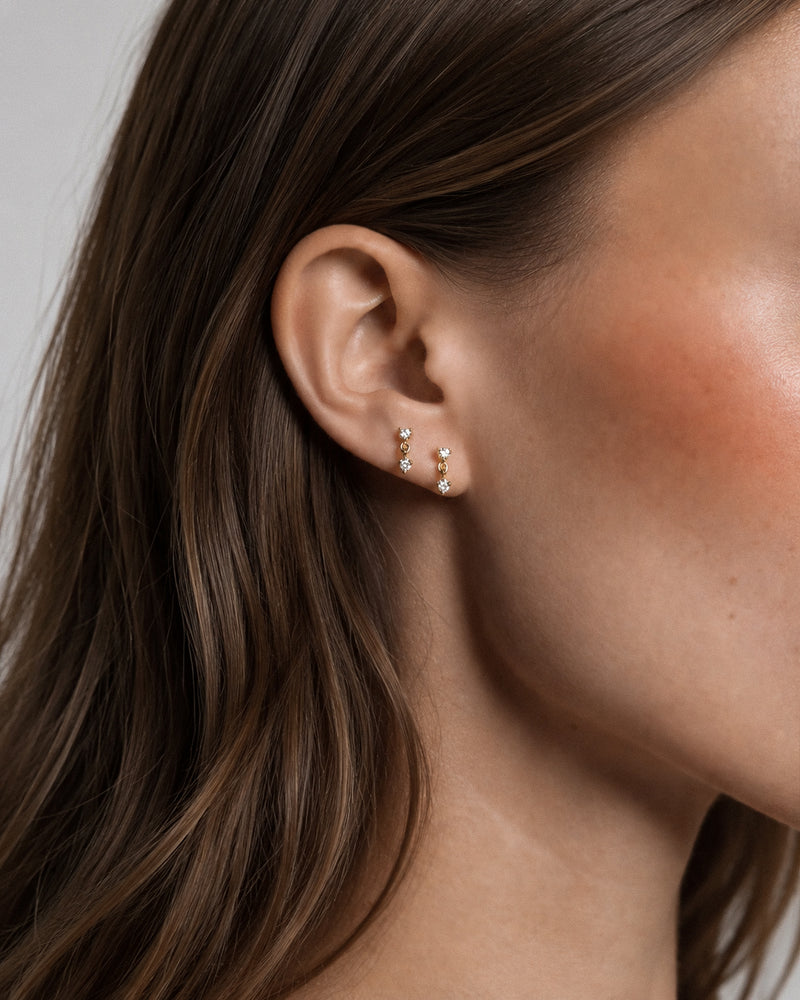 Double Diamond Studs