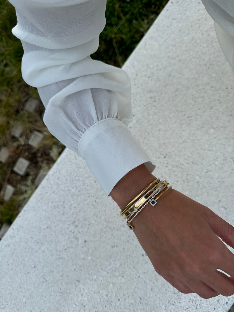 Double Row Diamond Bangle
