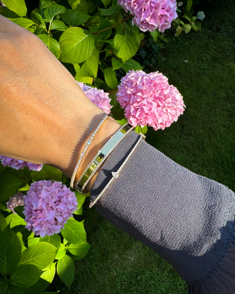Double Row Diamond Bangle