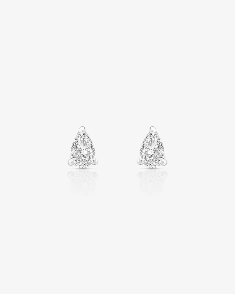 Pear Diamond Stud