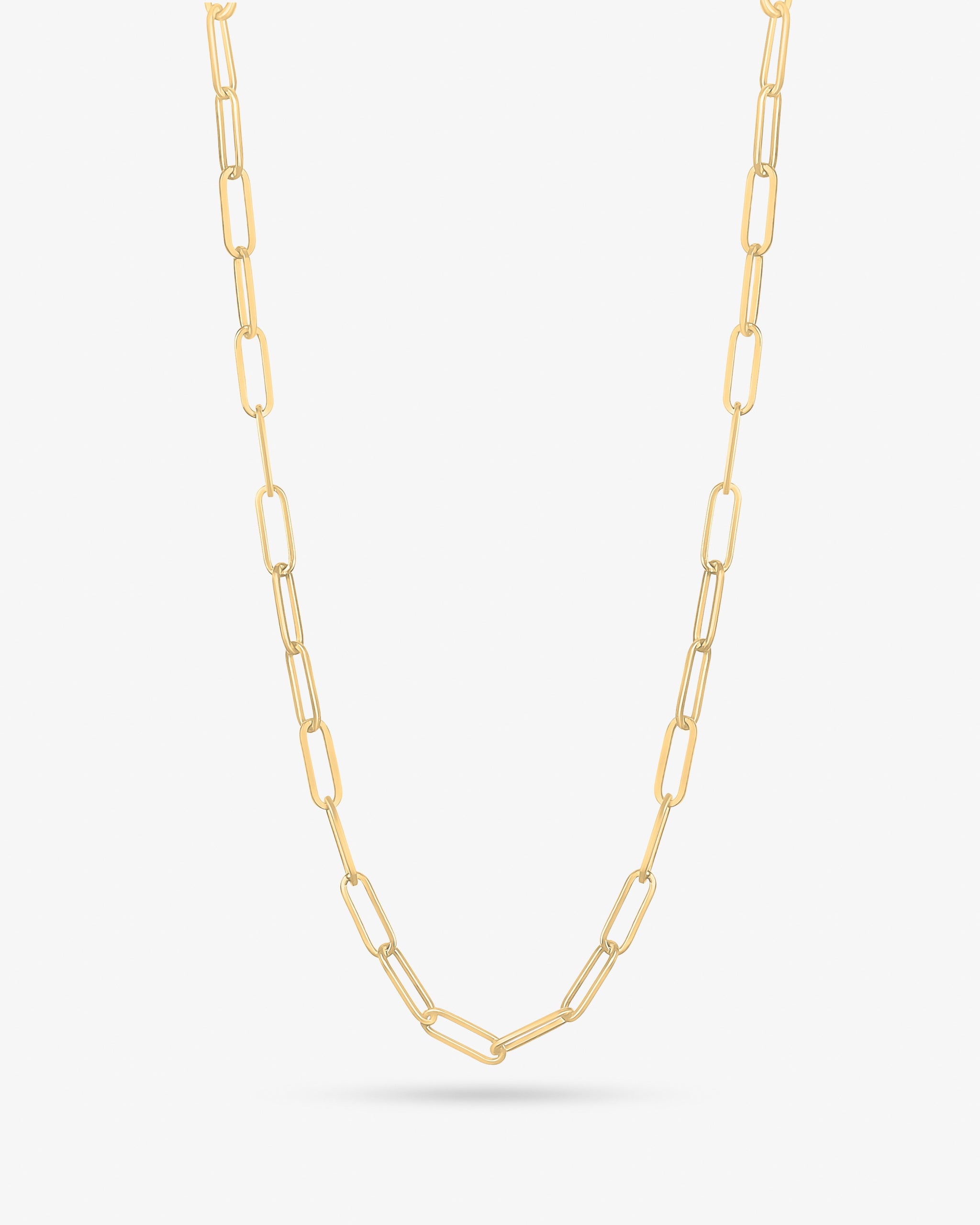 Paperclip Chain Necklace | 18k Gold Chain Necklace – ZK COLLECTION