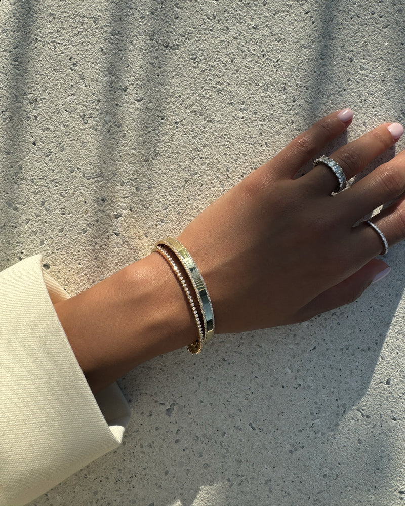 Double Row Diamond Bangle