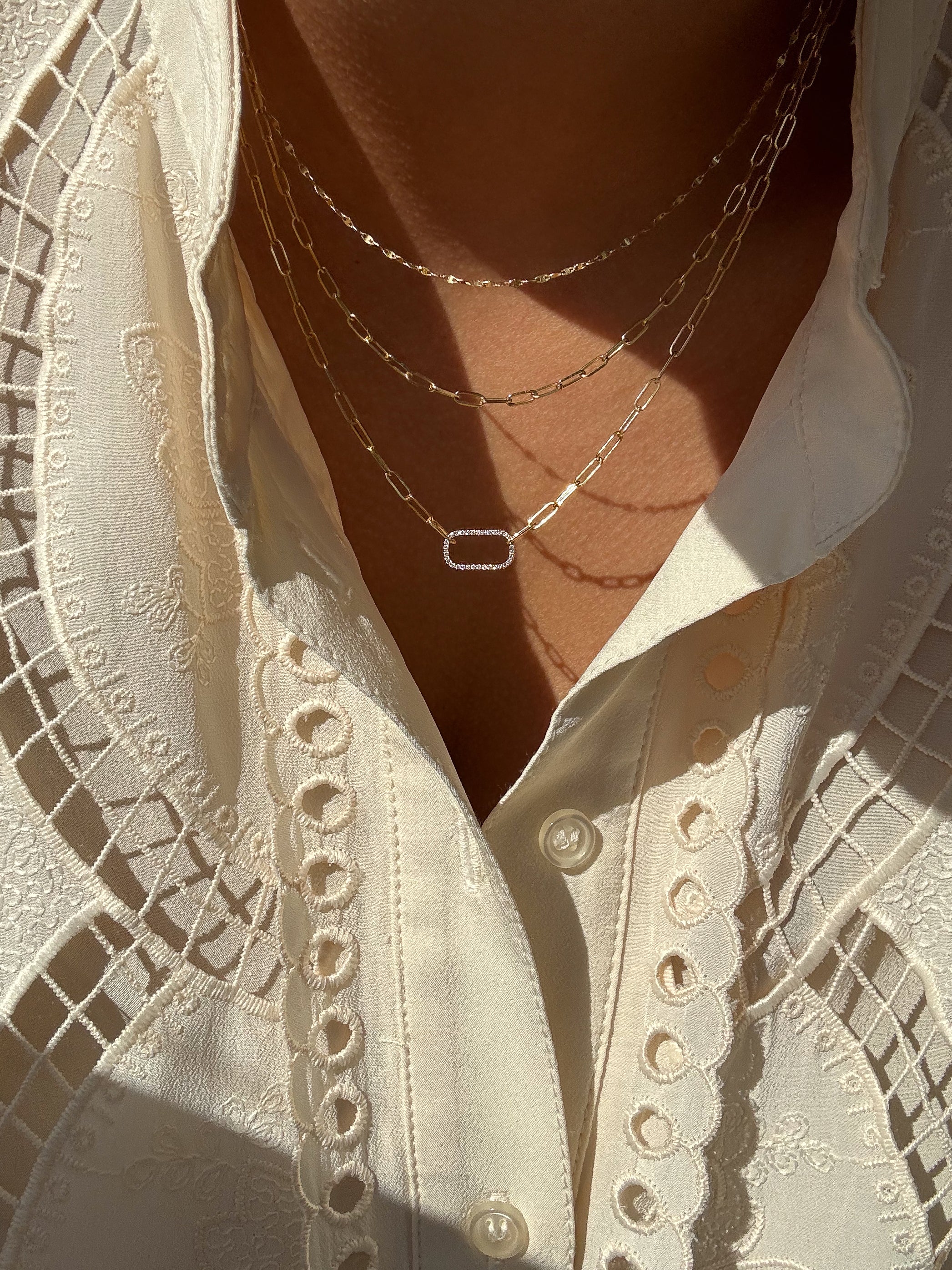 Paper Clip Gold Chain Necklace – ZK COLLECTION