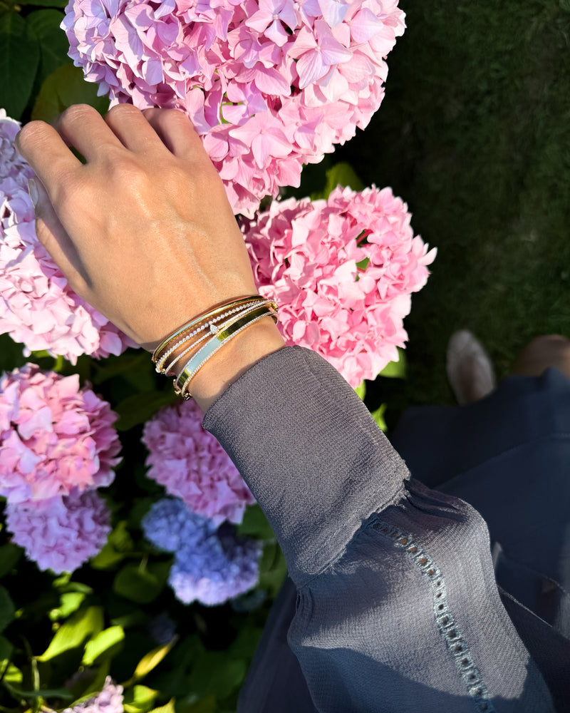Double Row Diamond Bangle