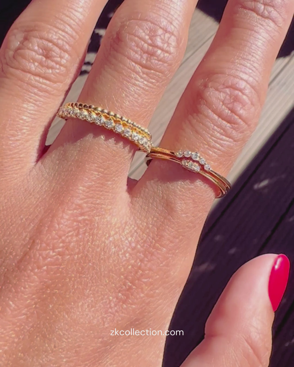 Dainty Bubble Ring | 18k Gold Minimal Ring – ZK COLLECTION